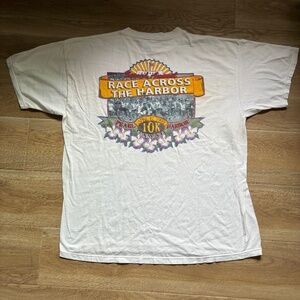 1990s Tultex Race Across The Harbor Pearl Harbor 10K T Shirt Mens 2XL Graphic